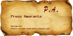 Press Amaranta névjegykártya